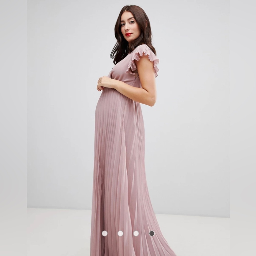 ASOS DESIGN Maternity pleated maxi dress